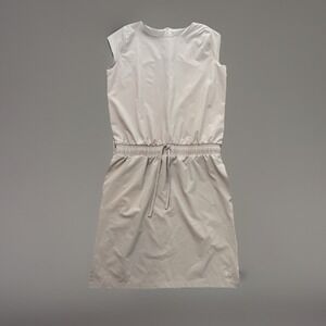 NWT Albion Cobblestone Going‎ Places Dress Sleeveless Drawstring Waist Size S